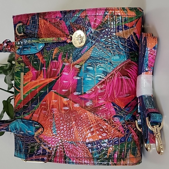 NWT Brahmin Small Caroline Lush Melbourne Satchel Crossbody Bag. - Picture 9 of 12